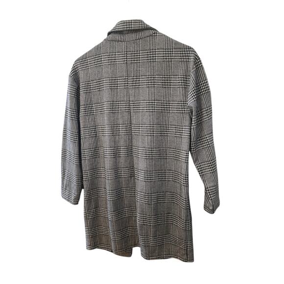 Fabrik Open Front Gilmore Plaid Coat Gray Size S - Picture 3 of 5